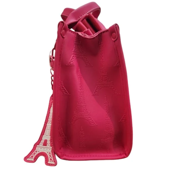 Betsey Johnson Pink Eiffel Tower Crossbody Bag - Picture 7 of 11